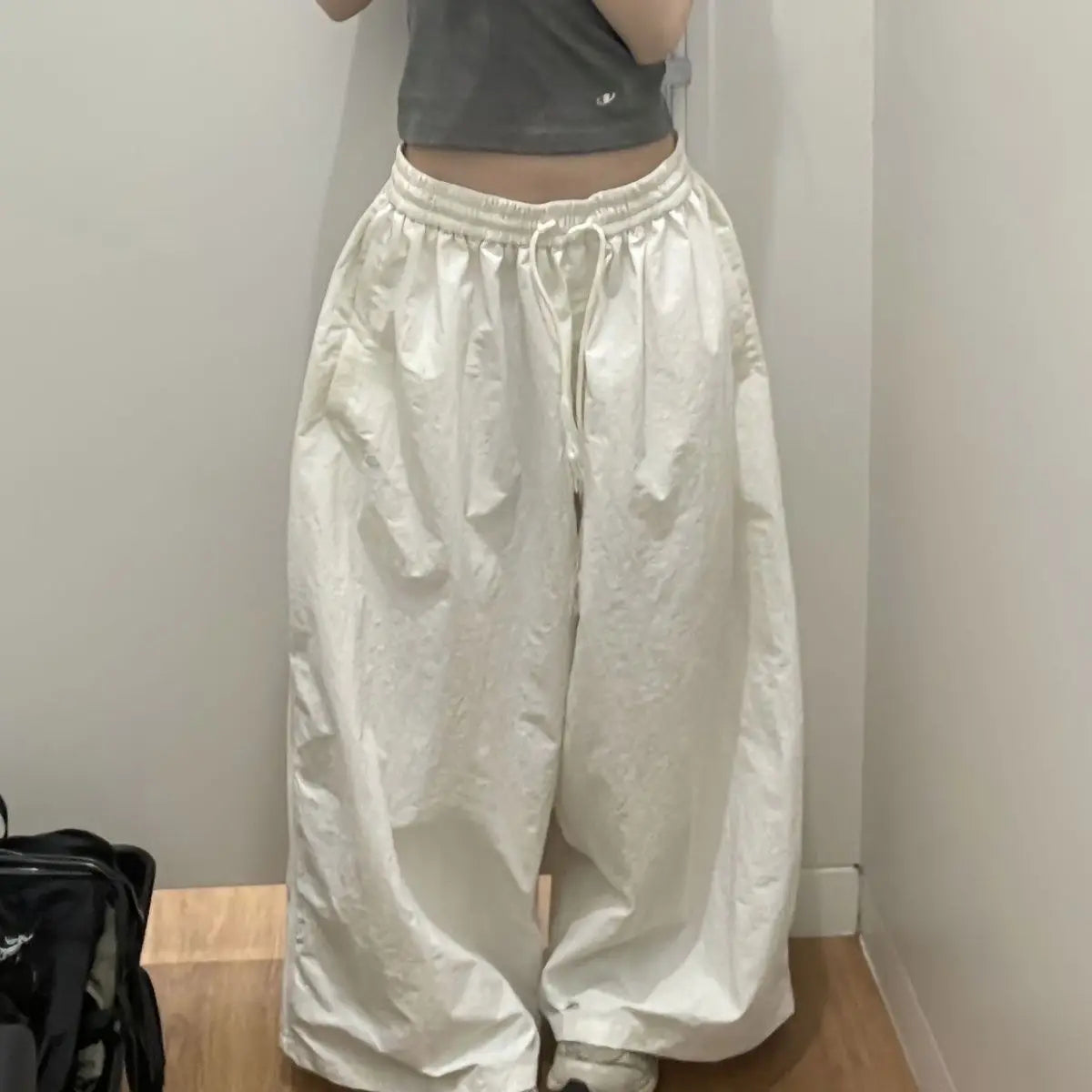 Deeptown Y2k Black Oversized Basic Women Casual Pants Wide Leg Korean Fashion Baggy Harajuku Sweatpants Jogging Hip Hop Trousers