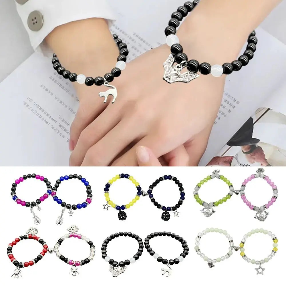 2pcs/set Fashion Couple Beads Bracelet Tv Girl Matching Bracelets Who Really Cares Album Inspired Bracelets Friends Jewelry Gift