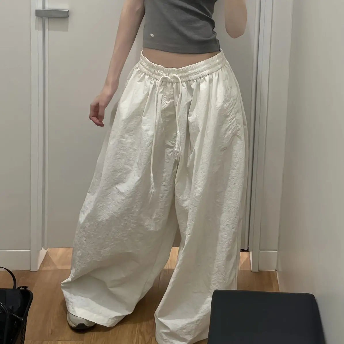 Deeptown Y2k Black Oversized Basic Women Casual Pants Wide Leg Korean Fashion Baggy Harajuku Sweatpants Jogging Hip Hop Trousers