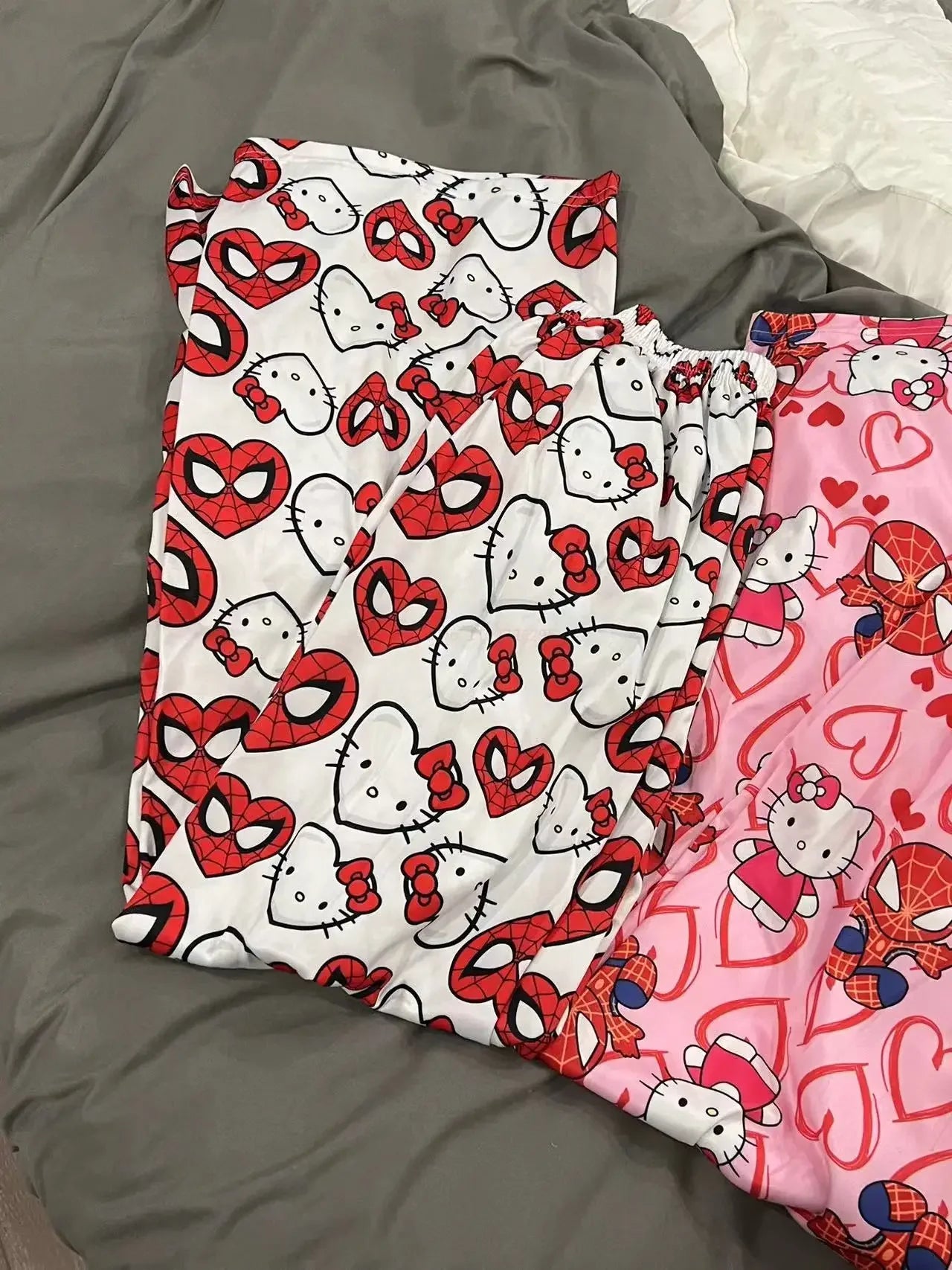 Miniso  Hello Kitty Cartoon Womens Pajama Long Pants Spring Summer Korean Edition Home Leisure Couple Pants Sleep Pant