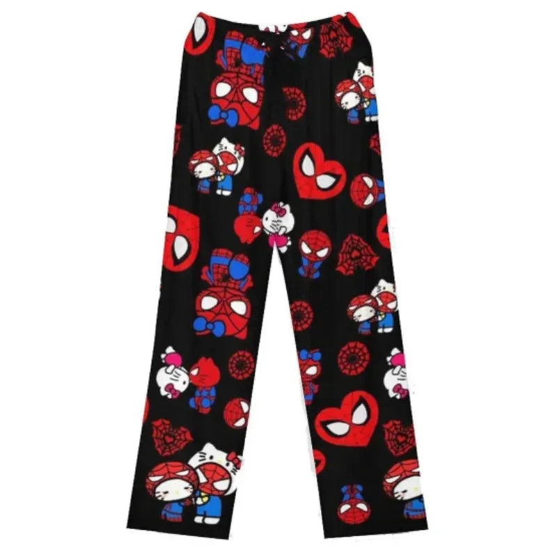 Miniso  Hello Kitty Cartoon Womens Pajama Long Pants Spring Summer Korean Edition Home Leisure Couple Pants Sleep Pant