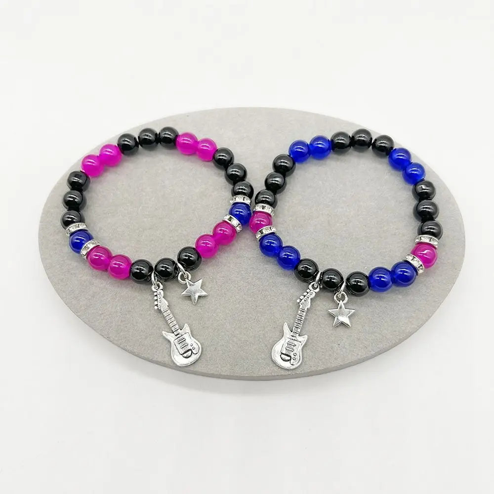 2pcs/set Fashion Couple Beads Bracelet Tv Girl Matching Bracelets Who Really Cares Album Inspired Bracelets Friends Jewelry Gift